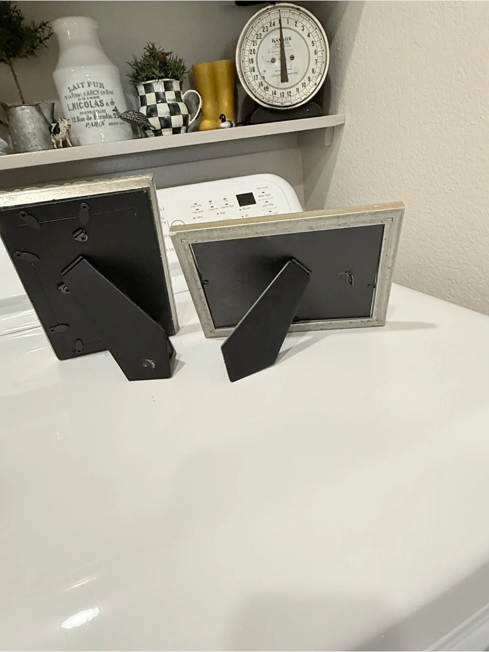 2 Vintage Silver Frames with Cat Pictures